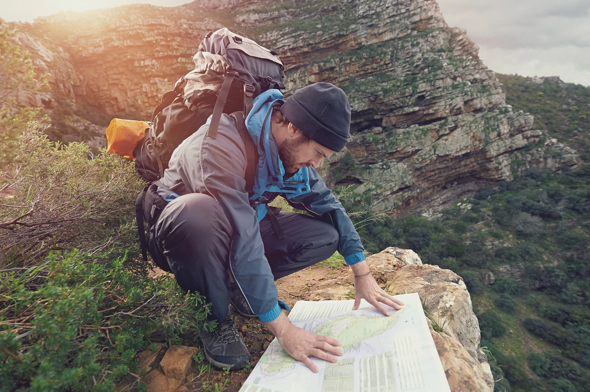Young Man Hiking